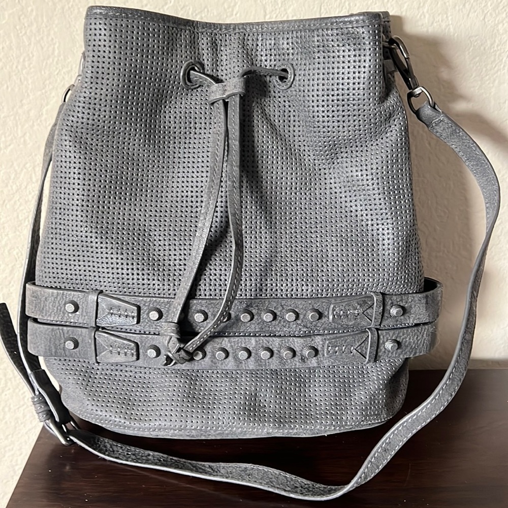 NWT She+lo drawstring leather bag.